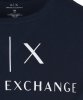T-shirt Armani Exchange duże logo koszulka męska granatowa bawełniana